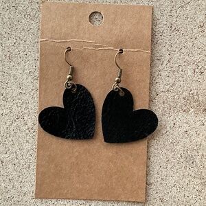 Faux leather earrings